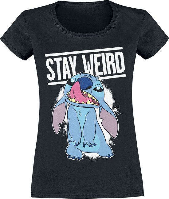 Lilo & Stitch Stay Weird Dames T-shirt - zwart - XXL