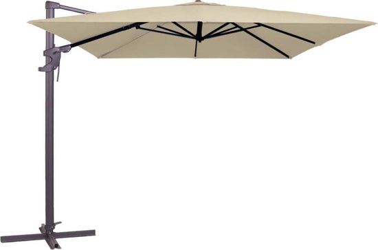rammelaar Dochter Stap Madison parasol Monaco Flex square 300x300cm Ecru | bol.com