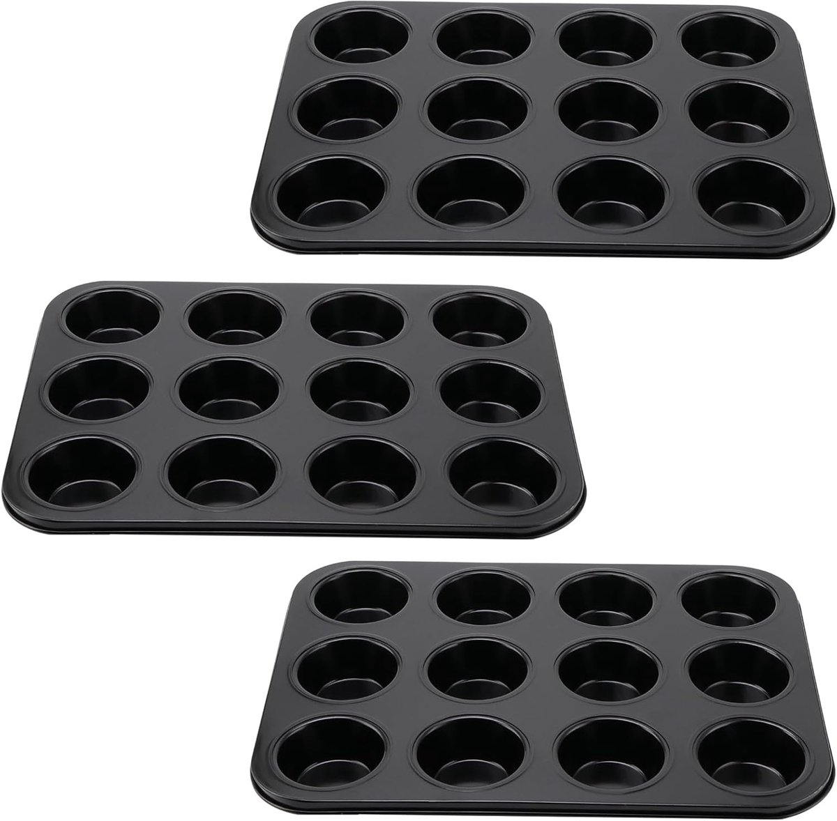 Ibenzoa® Multifunctionele Muffinbakplaat van Steril Staal - 35 x 26 x 3 cm