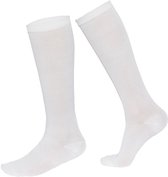 ATTREZZO® duo pack Premium Compression Stockings - Chaussettes de compression - Bas de compression - course d'avion de sport - Wit - taille L/XL