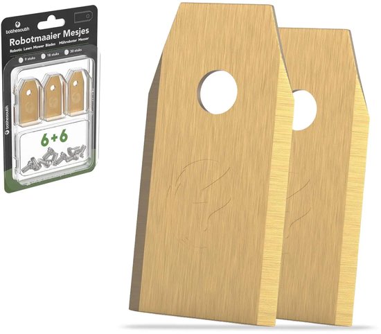 Lames de tondeuse robot universelles To the South® adaptées aux modèles Gardena, Husqvarna, McCulloch, Yard Force, Segway, Garden Feelings, Cramer, ECOVACS, Ferrex et Florabest Titanium - 6 pièces