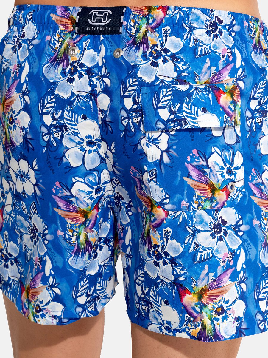 HOM Badeshorts Beach Boxer Colibris
