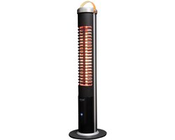 Sunred – Apollo - Terrasverwarmer - SMART - Ultra lijn - Terrasverwarmer – Zwart - 1200 W – ECO – 5 Standen - Afstand bestuurbaar - Elektrische heater