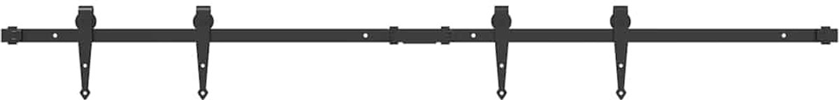 Goedkoopste vidaXL - Ophangset - voor - schuifdeur - 152 - cm - koolstofstaal