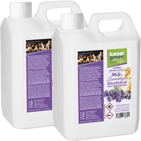 KieselGreen Bioethanol 12 x 1 Liter mit Duft für Ethanol-Kamin, viele