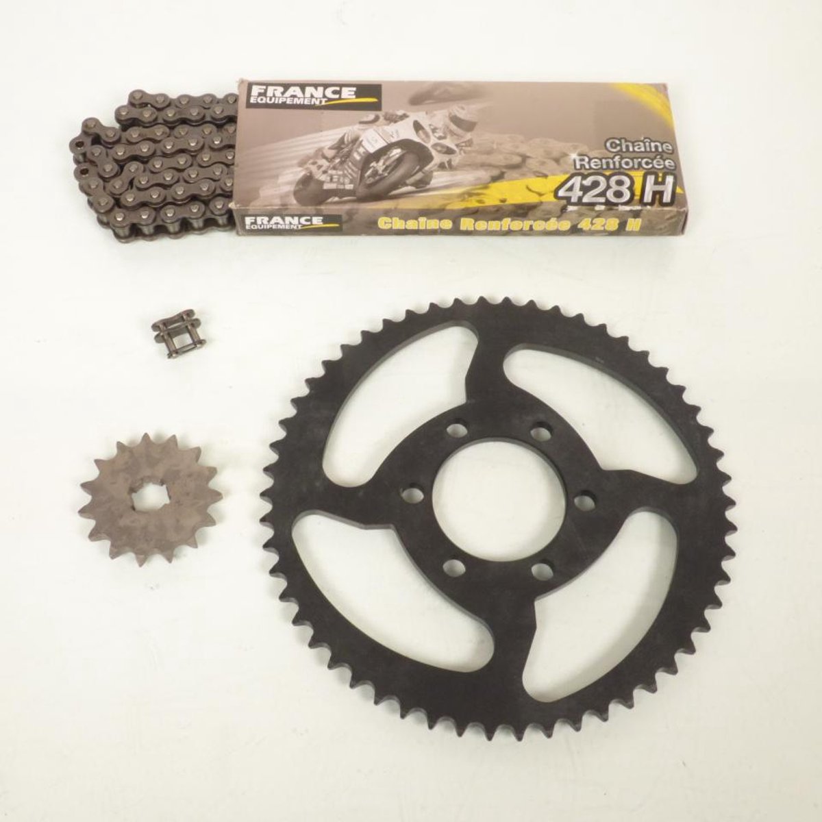 kettingset france uitrusting voor motor yamaha 125 dtmx 1976 tot 1982 15x54 niet 428 nieuw
