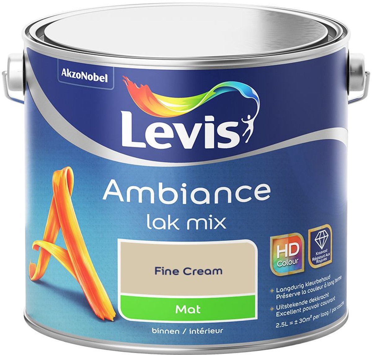 Levis - Ambiance Lak Mat Mix - Fine Cream - Mengverf - 2,5 L