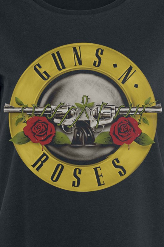 T-shirt Guns N' Roses Distressed Bullet noir taille M en Katoen pour femme - Produits dérivés de groupes, groupes