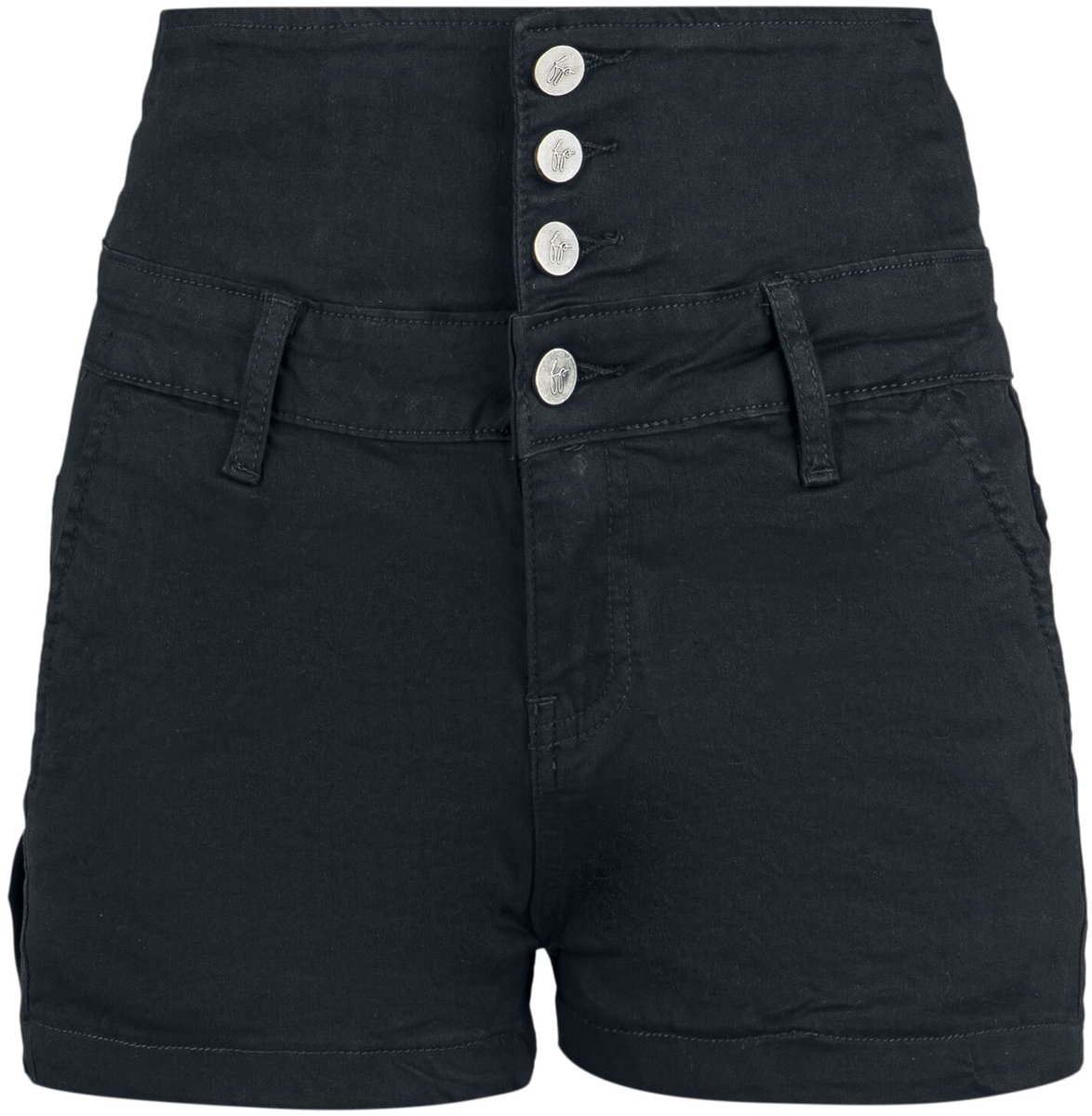 Forplay High Waist Denim Hot Pant Dames Hotpants - zwart - 36