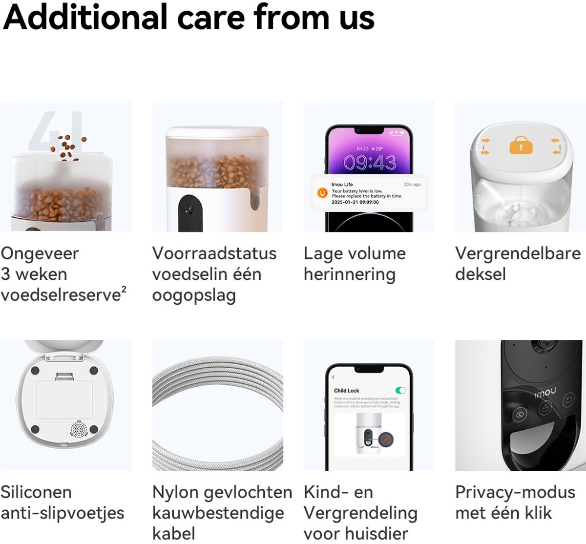 IMOU NEW 2025 Slimme AI Huisdiervoeder met Camera - 4L AI - afbeelding 3