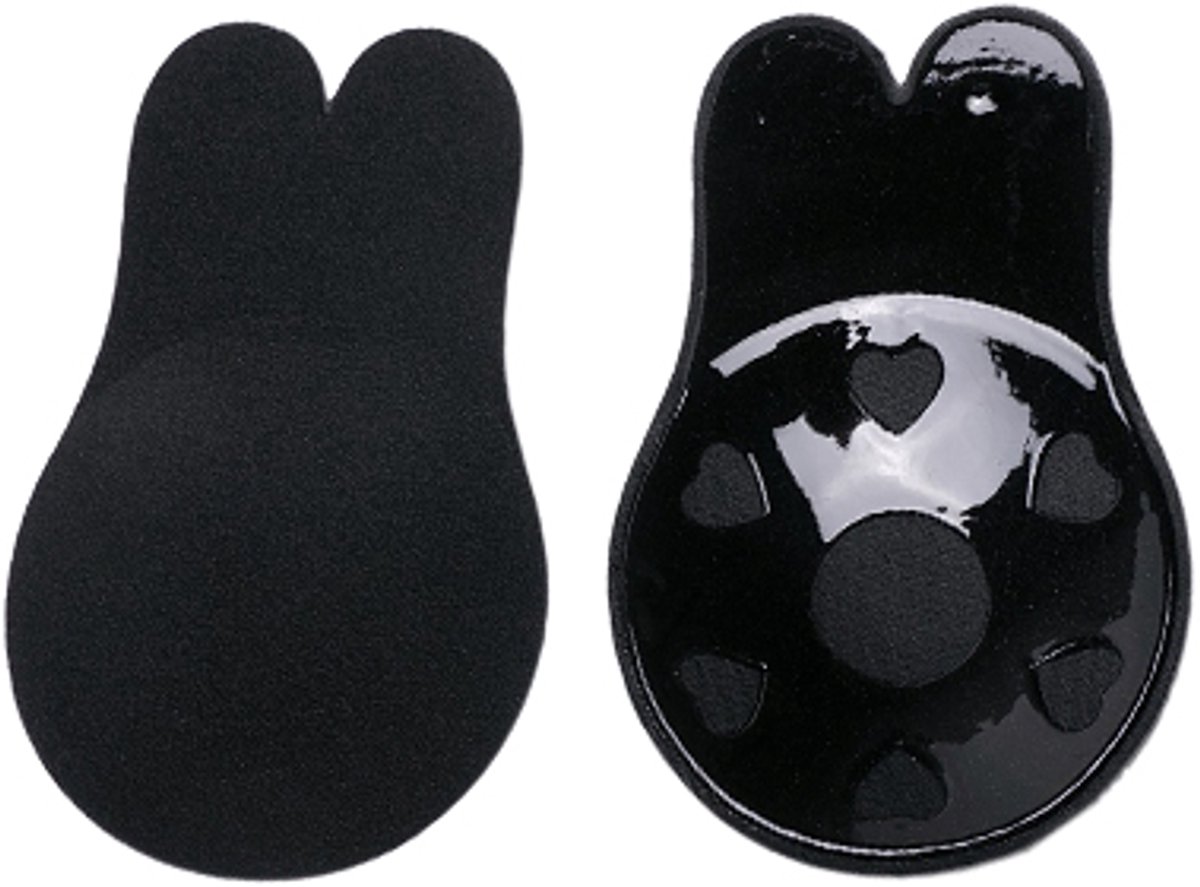 ATTREZZO® Plak BH Push UP - Premium - Zelfklevende BH - Cup A - Zwart - Strapless BH