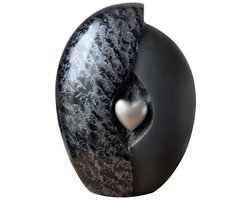 Unieke As Urn - 3 Liter - Handgemaakte Hart urn - Urn - Crematie Urn - Uniek - Voor Huisdieren of Menselijk As - Crematie As - Decoratie Urn - Silver Heart