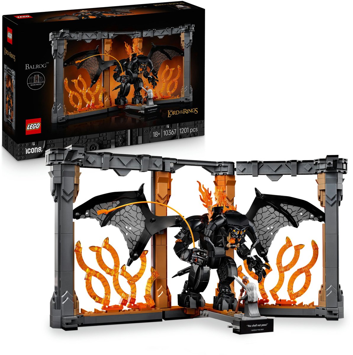 LEGO Icons Boekensteun: The Lord of the Rings – Balrog Set - 10367 – foto 2