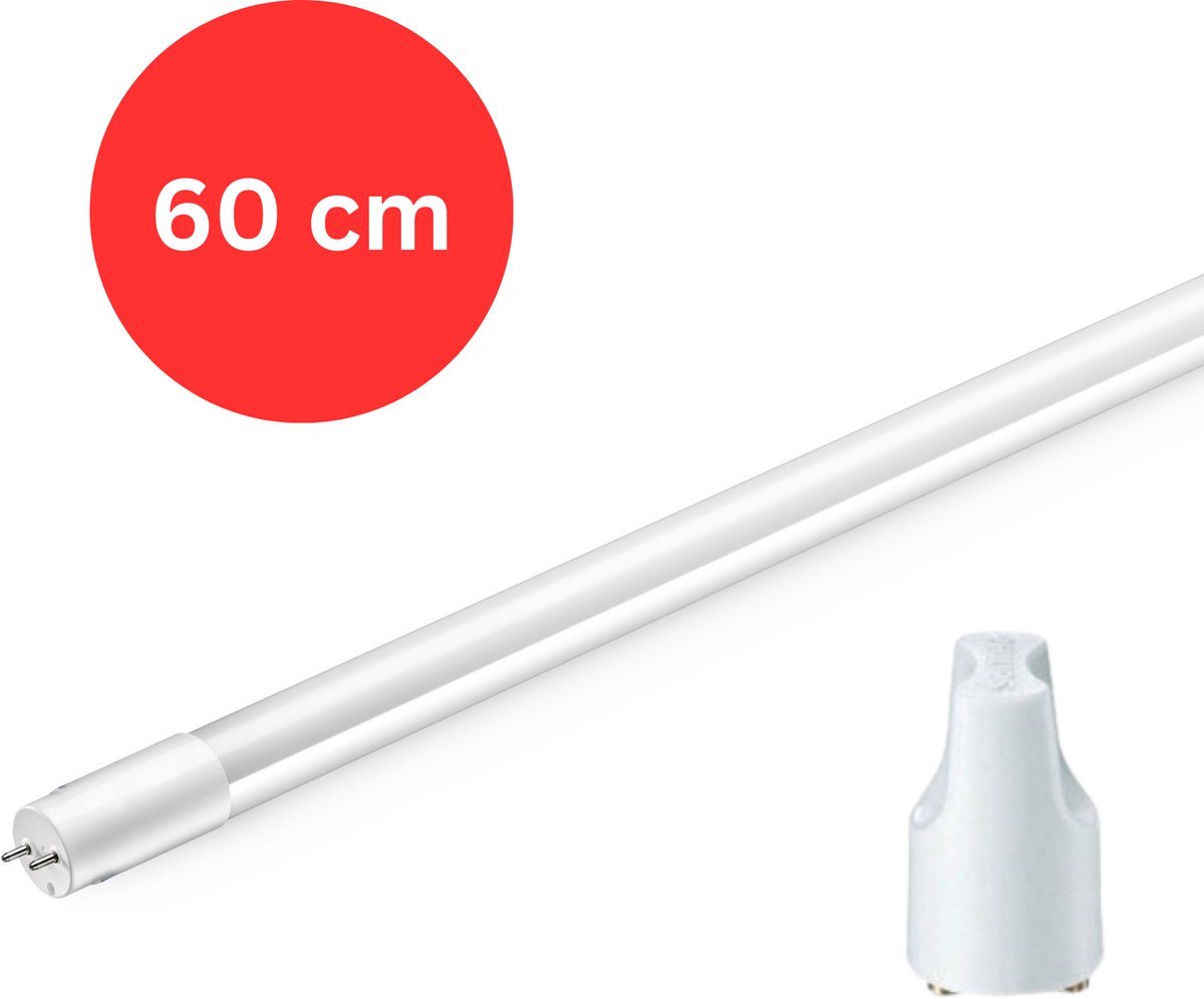 Prinos Premium LED TL buis 60 cm – Vervangt TL-D 18W - Universeel - met starter - 9W