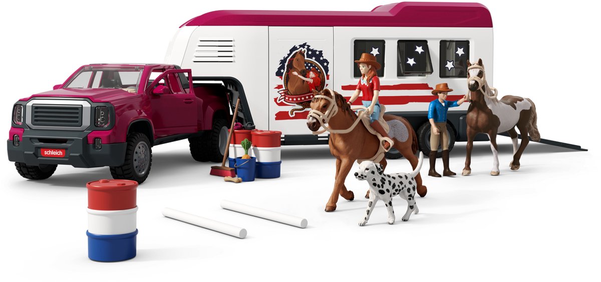 schleich HORSE CLUB Lakeside-truck met aanhangwagen 42705 — afbeelding 7