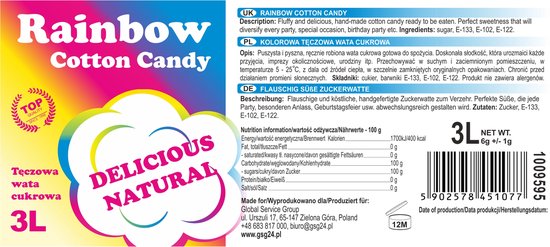 Bartpol Serie - Regenboog Sprookjeskatoen - 3L - Handgemaakt - Kleurig — afbeelding 2
