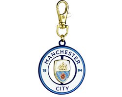 The Carat SHop - Manchester City Voetbal Club Logo Draaiende Sleutelhanger