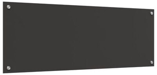 vidaXL - Cuisine - Dosseret - Gris foncé - 110 x 40 x 0,6 cm - Verre Glas