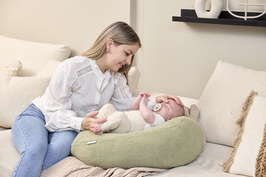 Meyco Baby Teddy relaxhoes voor voedingskussen - olive green van Meyco — afbeelding 3
