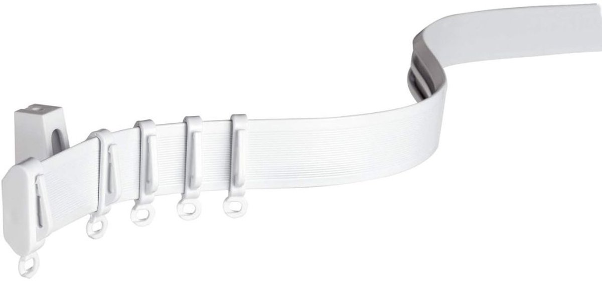 GTB® Gordijnrails Compleet - Gordijnrails - Gordijnrails Uitschuifbaar - Wit - 350cm x 3cm x 3cm