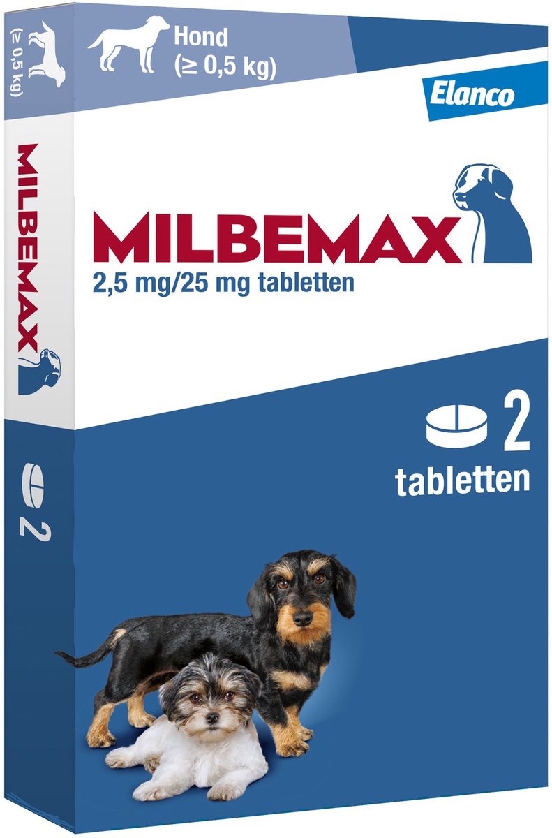 Milbemax Milbemax Pup & Hond - Anti wormenmiddel - 2 tab 0.5-10kg — afbeelding 1