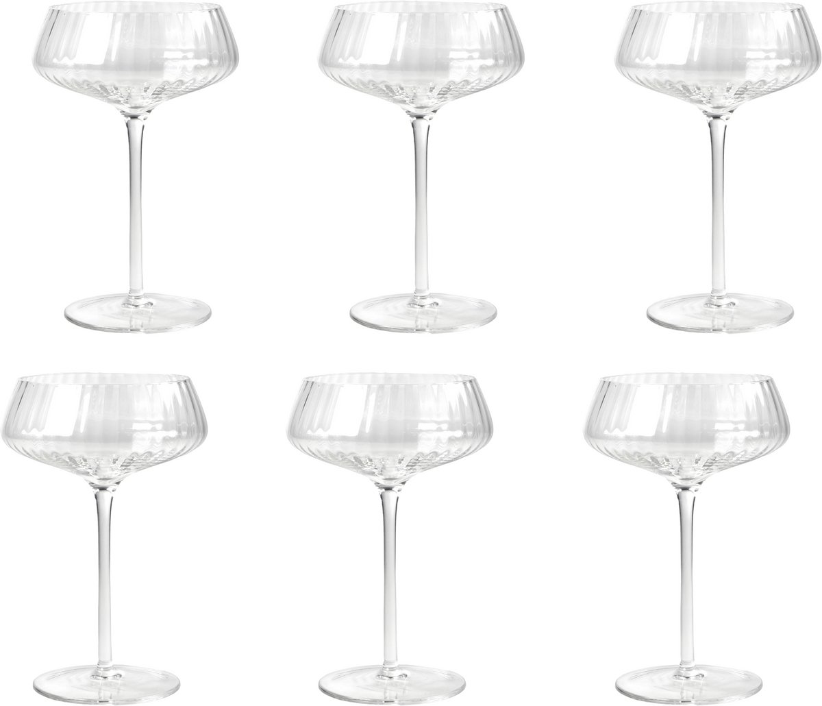Ginza - Coupe glas 230 ml - Set van 6 stuks - cocktailglas - glazen