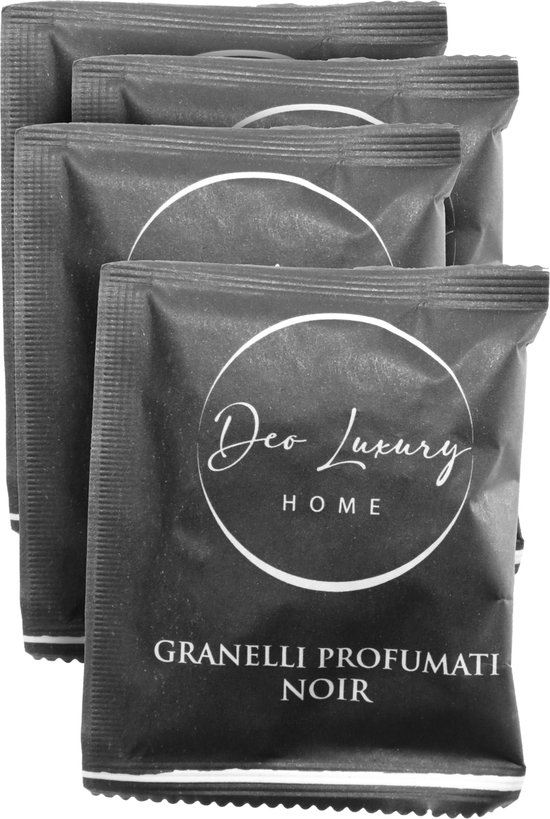 Dparts geurkorrrels - Noir - 4x 35 gram - Geurzakjes voor in stofzuiger - Stofzuigerzak geur verfrisser