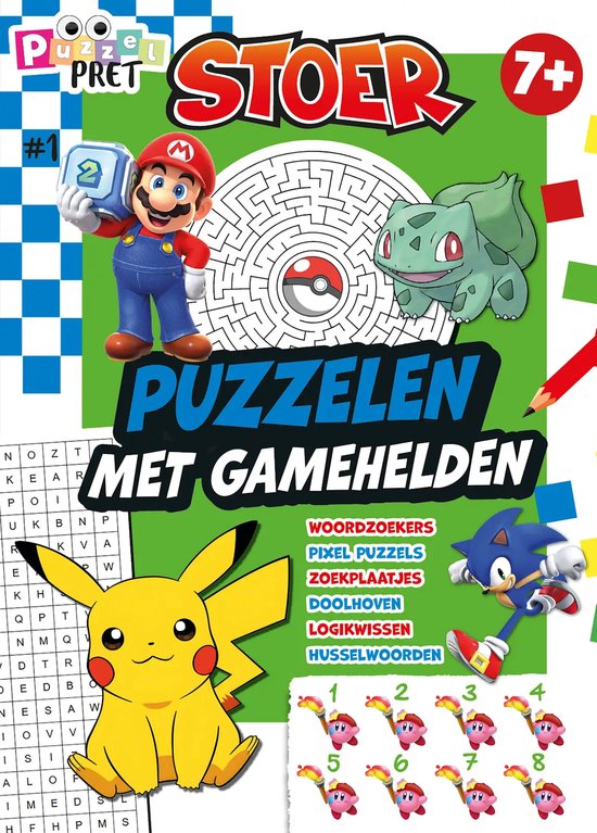STOER Puzzelpret - Puzzelboek - Puzzelboek Kinderen - Puzzelboeken - Sudoku Kinderen - Puzzelen - Puzzels - Puzzel - Puzzel boek - Speelgoed - Knutselen - DIY - Breinbreker - Speelgoed Jongens - Vakantieboek - Kleuren op Nummer - Raadsels