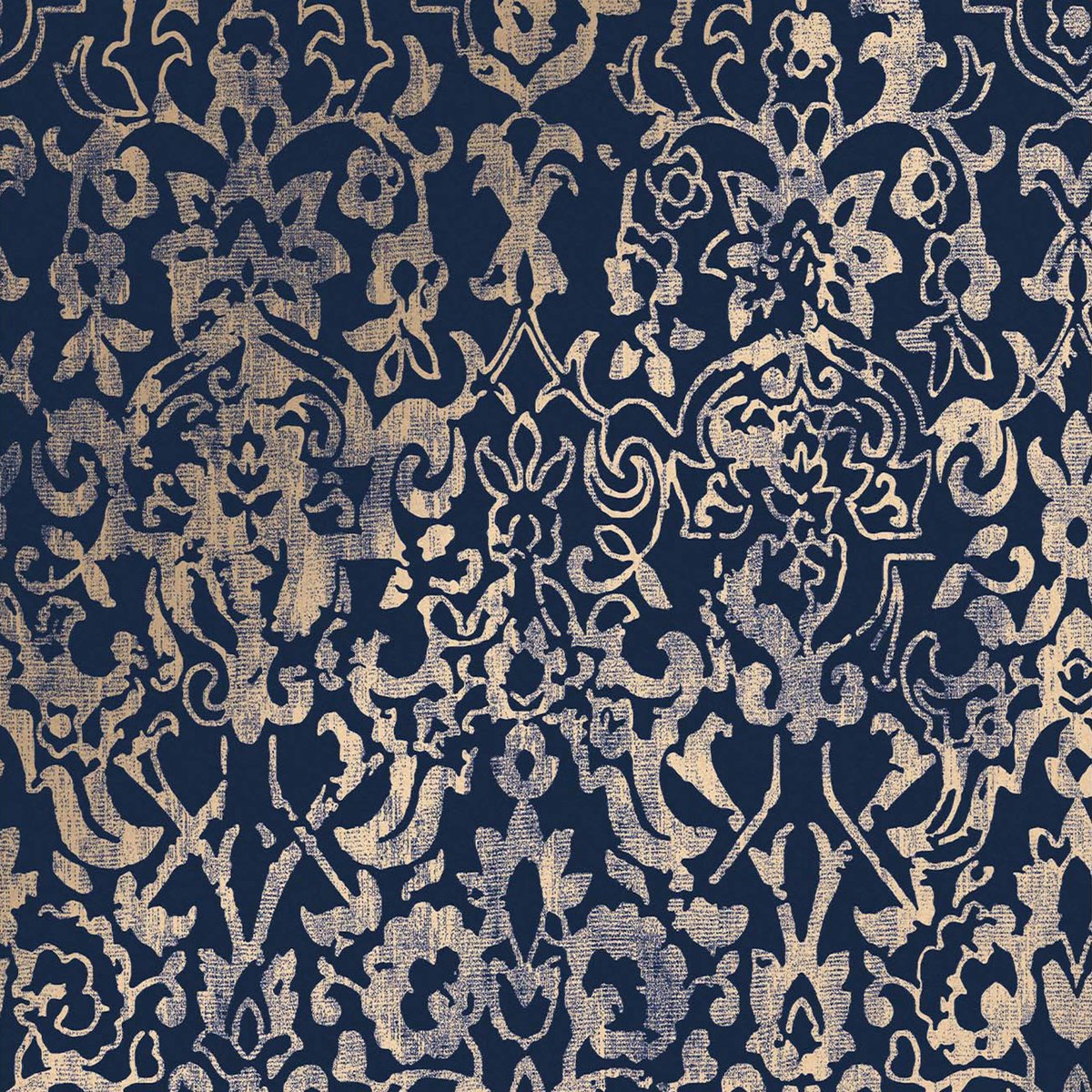 Next vliesbehang Majestic Damask blauw 10mx52cm