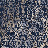 Next vliesbehang Majestic Damask blauw 10mx52cm