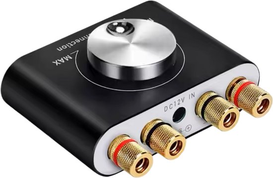 NÖRDIC SGM-173 Digitale audio versterker - Bluetooth 5.0 Audio ontvanger - Bluetooth naar Banaan stekker - USB, AUX - Zwart