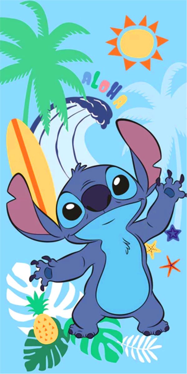 Disney Lilo and Stitch Handdoek - 70x140cm - Bad Handdoek - Zwemles Handdoek - Cadeau Meisje 5 Jaar - Cadeau Meisje 3 Jaar - Verjaardagscadeau Meisje - Cadeau Kind - Sinterklaas Cadeau - Schoencadeautjes Sinterklaas