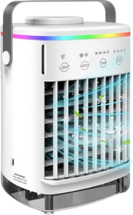 Foto: Lifetime air aircooler met koelelementen ventilator luchtbevochtiger en luchtkoeler mobiele airco zonder slang air cooler 55db afstandsbediening en timer watertank 4l 22 x 24 x 535 cm
