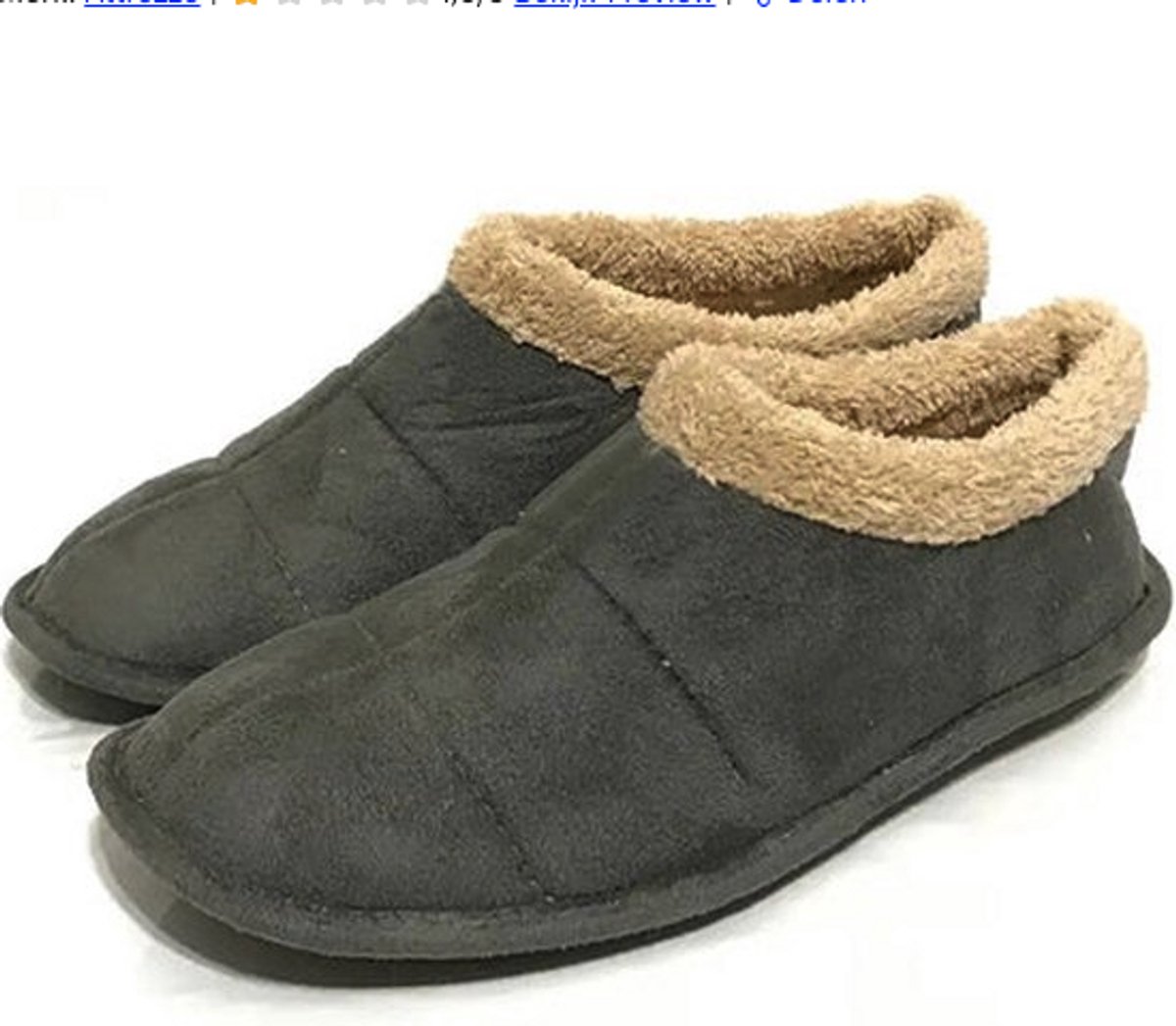 ATTREZZO® Sloffen met warme voering - Hoog model - Lichtgrijs - Maat 38 - pantoffels - Altijd warme voeten!