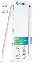 Siltcon® Stylus Pen 2-in-1 - Universeel - Styluspennen - Stylus pen ipad geschikt - Stylus pen tablet - Palm rejection - luxe opberghoes - Geschikt voor alle touchscreen apparaten - 4 extra punten