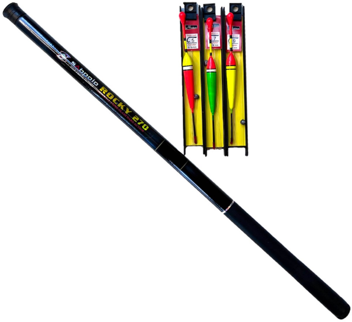 Kinder Vishengel incl. dobber, draad & haakje - Vishengel 270 cm - SEVEND®