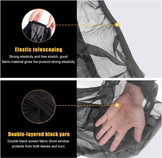 Zonnescherm Auto - 4 Stuks - Geschikt voor- en achterruiten - Polyester - UV Bescherming - Zonnescherm Voor Auto Baby & Kind - Zonwering Auto Raam - Auto Zonnescherm - Auto Accessoires - Universele - Zwart van Merkloos — afbeelding 2