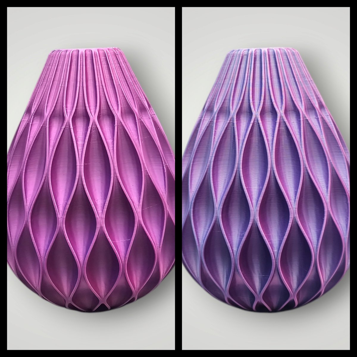 Trendy kleurrijke Vaas Onyx voor droogbloemen en zijdebloemen lila lichtblauw handgemaakt trendy unieke vaas voor interieur decoratie