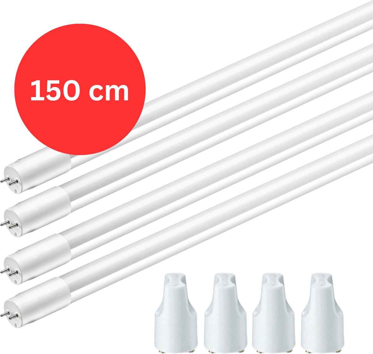 Prinos Premium LED TL buizen 150 cm - Universeel - T8 G13 840 - 22W/58W - 4PACK