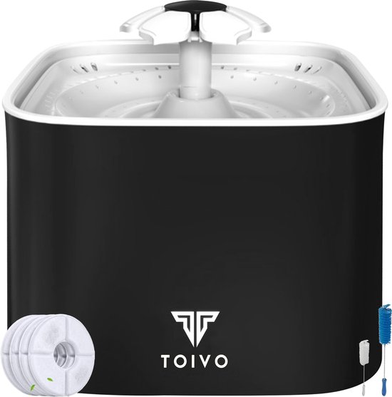 Toivo Drinkfontein Kat - Drinkfontein - Waterfontein voor Katten en Honden - Incl. 4 Filters en cleaning tool - Muisstil