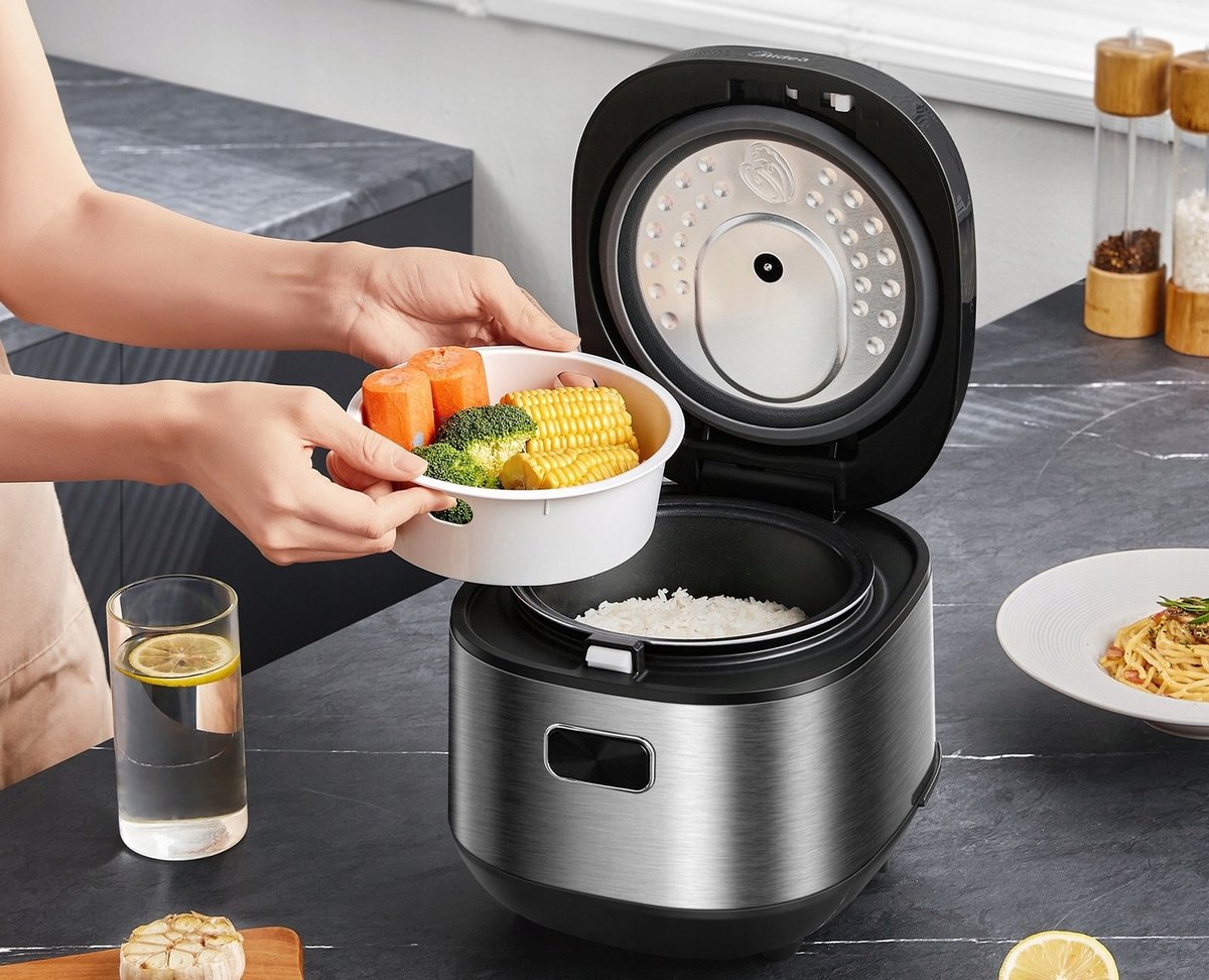 Midea - Rijstkoker - Rice Cooker MB-RC209 - 2 L inhoud - 30 min quick rice - Slow cook - 24 uur uitgestelde start - 12 uur automatisch warmhouden - Vaatwasser bestendigd thumbnail 3