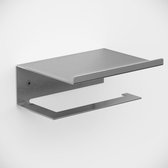 FugaFlow Efficiente Acces Toiletrolhouder - plateau - geborsteld RVS