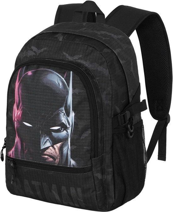 Karactermania - DC Comics Batman - FIGHT FAN 2.2 Rugzak - Backpack met trolley bevestiging - Zwart