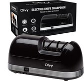 Olvy Elektrische Messenslijper PRO - Messenslijper Elektrisch - Anti Slip - Messen Slijper - Messenslijpers