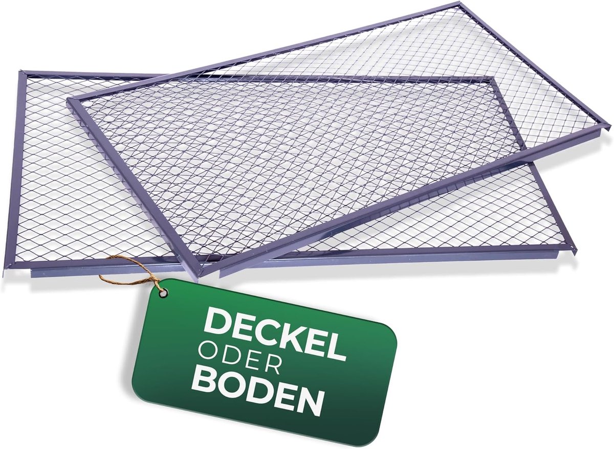 Novatool tuincompostbak deksel of bodem, compostbak met uitbreidbaar plug-in systeem, gepoedercoate metalen compostbak met 1000 liter inhoud, compost compostrooster compostbak biologische gazoncompostbak