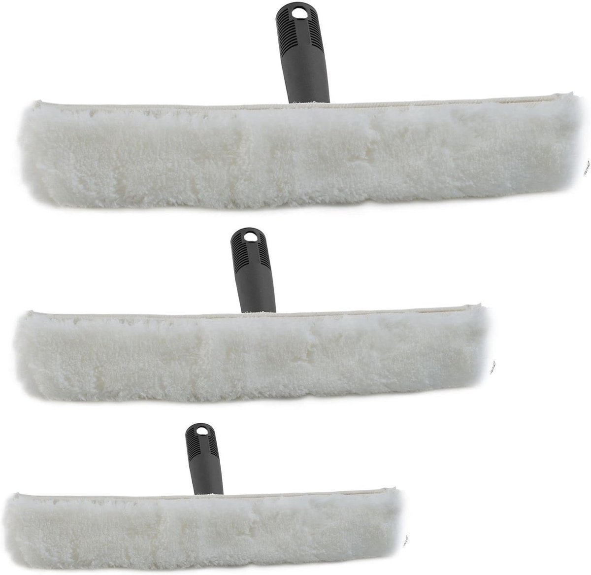 Novaliv raamwisser 25 cm + 35 cm + 45 cm ruitenwisser van vliesschuim voor het reinigen van ramen, raamwisser, raamreiniger, raamreiniger, raamreiniging, raamreiniger