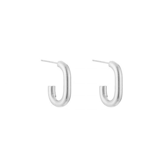 Créoles En Acier Inoxydable Avec Zircone Cubique - Boucles D'Oreilles Triangle, Carré Ou Losange Élégantes