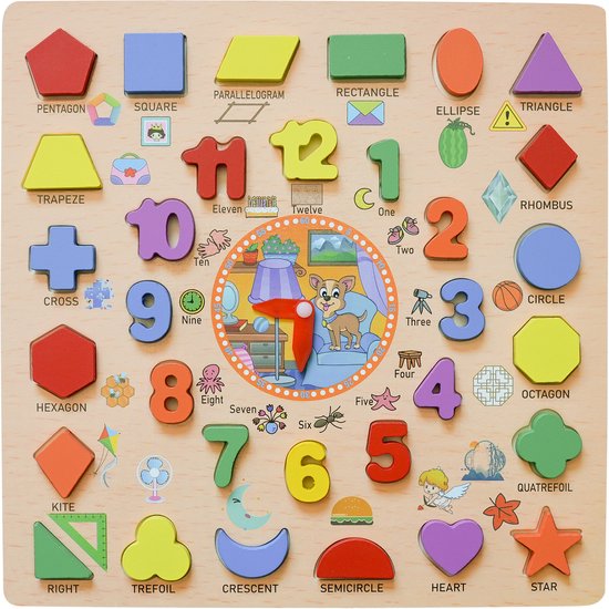 Puzzle En Bois Montessori Chiffres Jeu Educatif Apprendre Les Chiffres Et Calculer Aux Enfants
