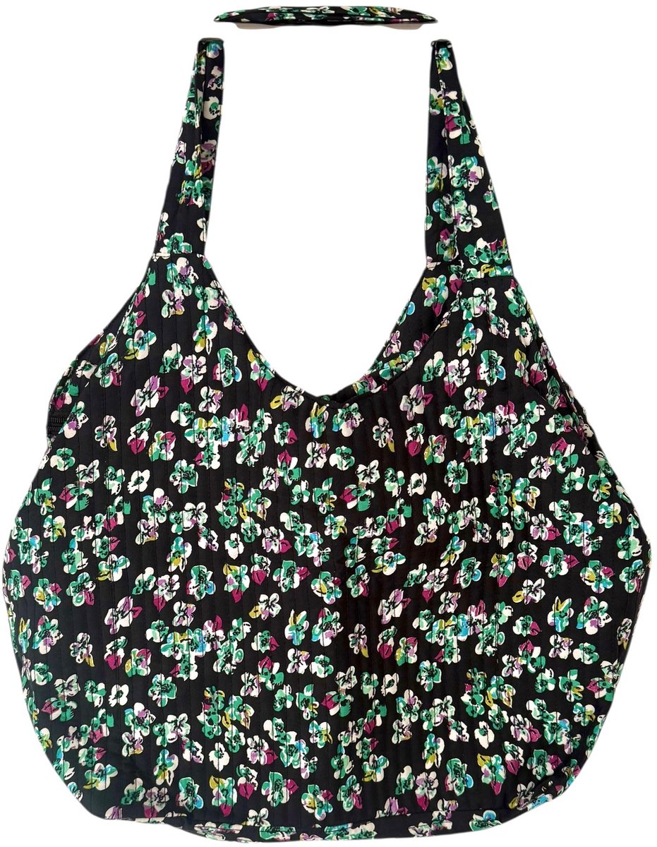 Schoudertas Kantha Gestikt Violets 49x35 cm