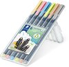 Feutre fin STAEDTLER triplus - Boîte de 6 couleurs pastel